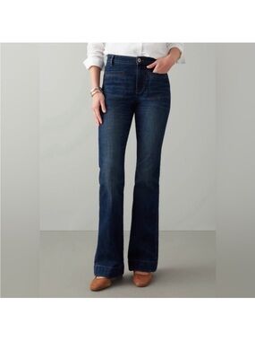 J. Jill high rise flare size 12 jeans tremont wash